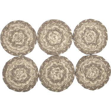 Cobblestone Jute Coaster Set of 6 VHC Brands - The Fox Decor